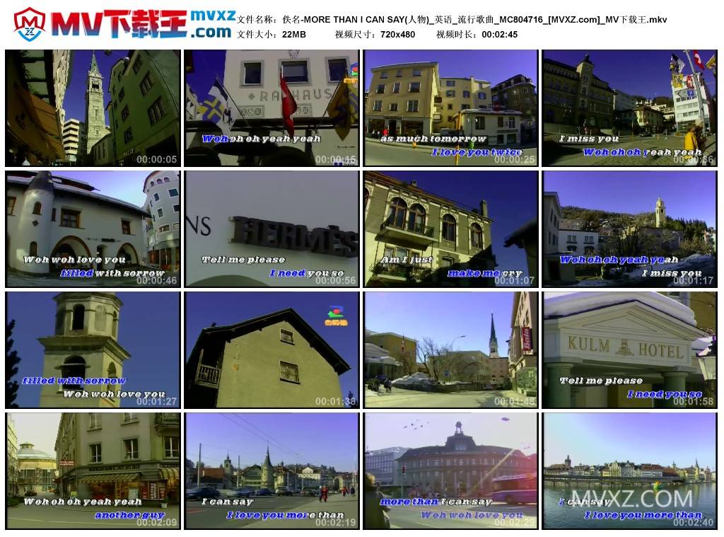 佚名-MORE THAN I CAN SAY(人物)_英语_流行歌曲_MC804716